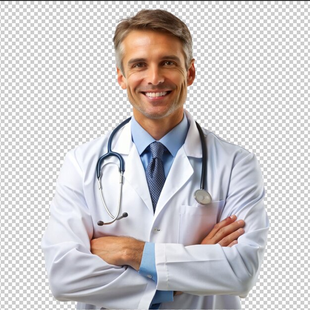 率直な男性医師の肖像画
