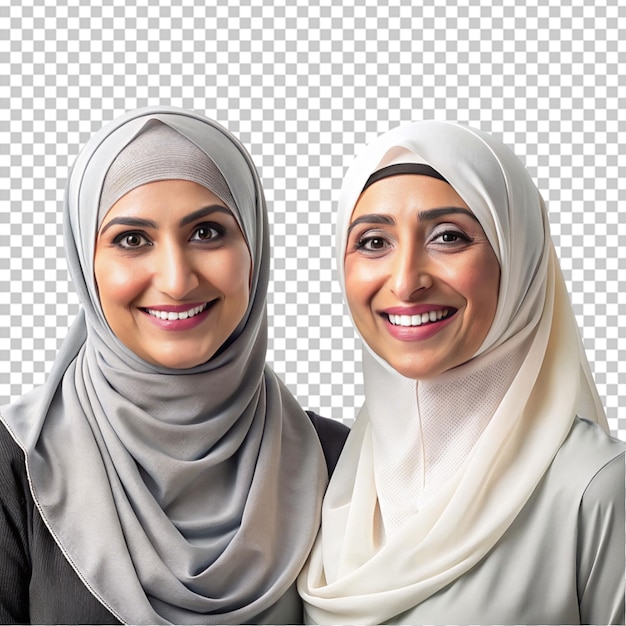 PSD Портрет счастливой арабской женщины-мусульманки