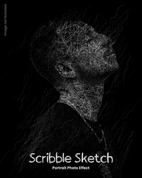 portrait scribble sketch art photo effect