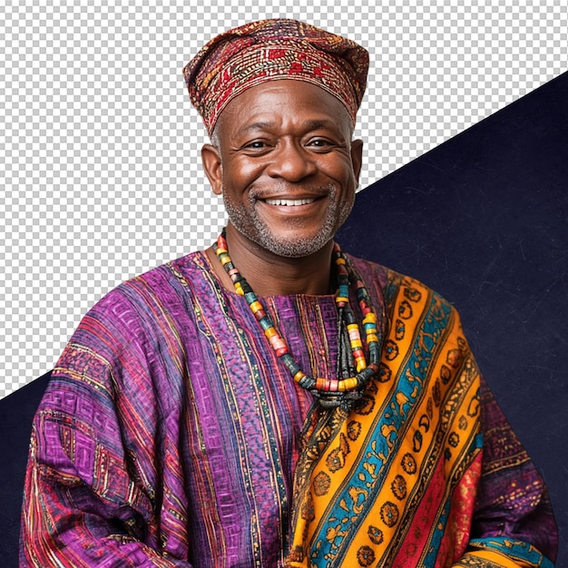 portrait of a smiling african elder