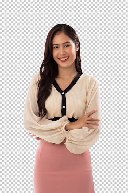 笑顔のアジア人女性の肖像画 Psd ファイル