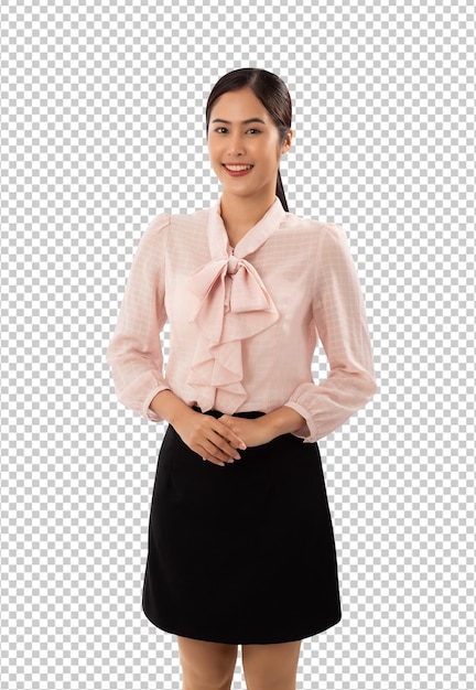 笑顔のアジアの女性の Psd ファイルの肖像画