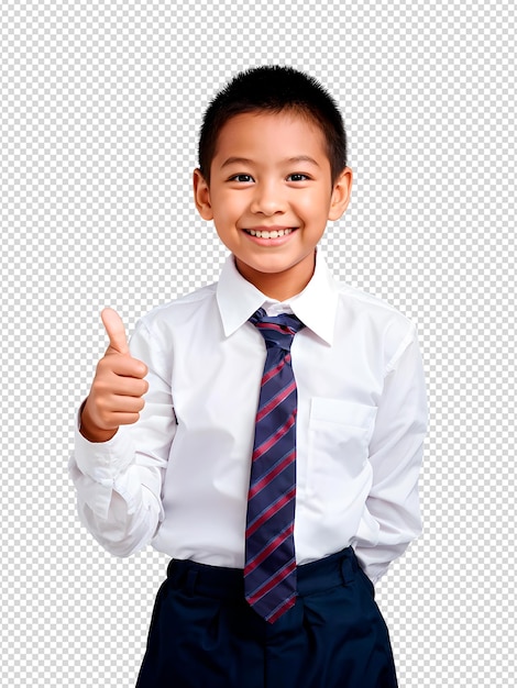 透明な背景の笑顔の少年の肖像画