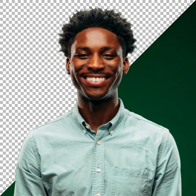 PSD portrait of a smiling young man