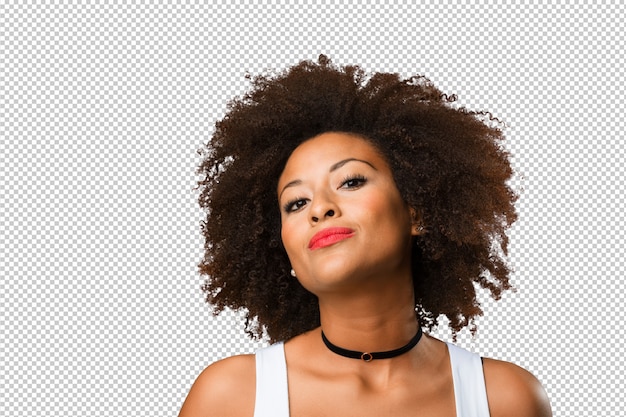 PSD portrait of a young black woman