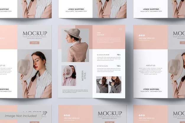 Portret DL Bifold Flyer Mockup