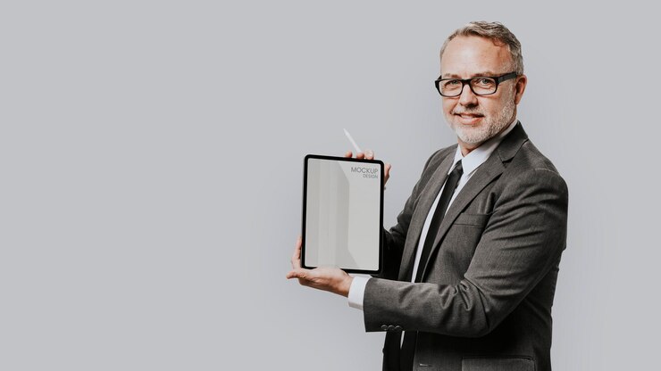 PSD portret dorosłego biznesmena koncepcja zawodu