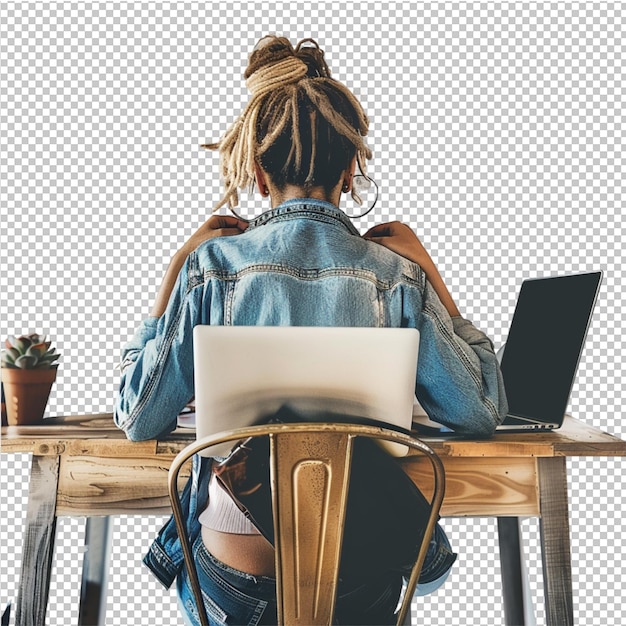 Portret dziecka w wieku szkolnym i laptop