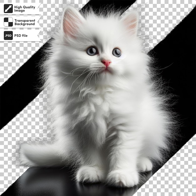 PSD portret kota na przezroczystym tle