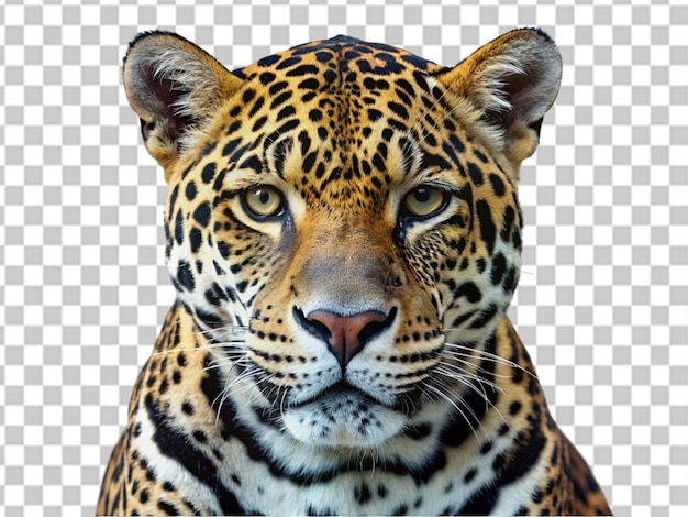 Portret Leoparda Panthera Na Przezroczystym Tle