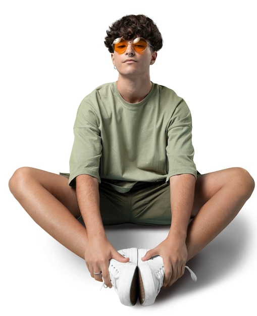 Portret nastolatka izolowanego