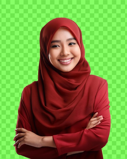 Portret van een Aziatische vrouw met een hijab