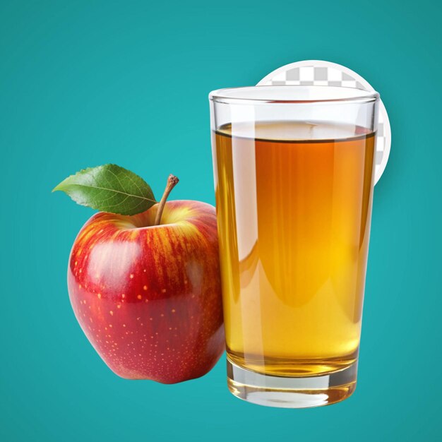 PSD portret van een glas harde appelcider klaar om te drinken