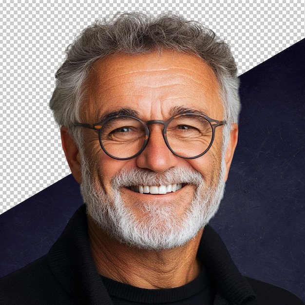 Portret van een glimlachende oudere man