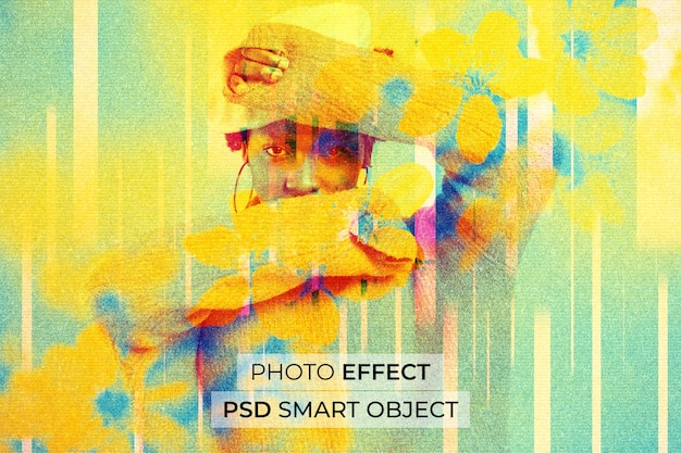 Portret van een persoon met dubbel belichtingseffect