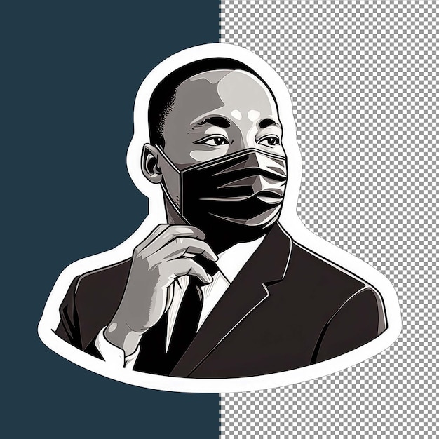 PSD portret van martin luther king