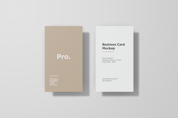 Portret Visitekaartje Mockup