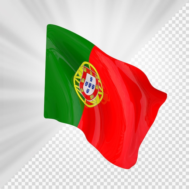 PSD portugal vlag 3d renderen