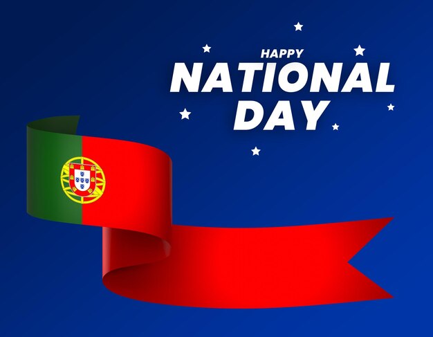 PSD portugal vlag element ontwerp nationale onafhankelijkheidsdag banner lint psd