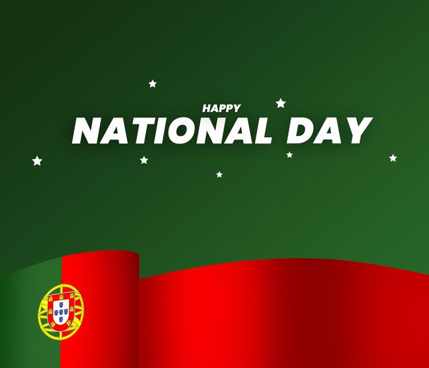 PSD portugal vlag element ontwerp nationale onafhankelijkheidsdag banner lint psd