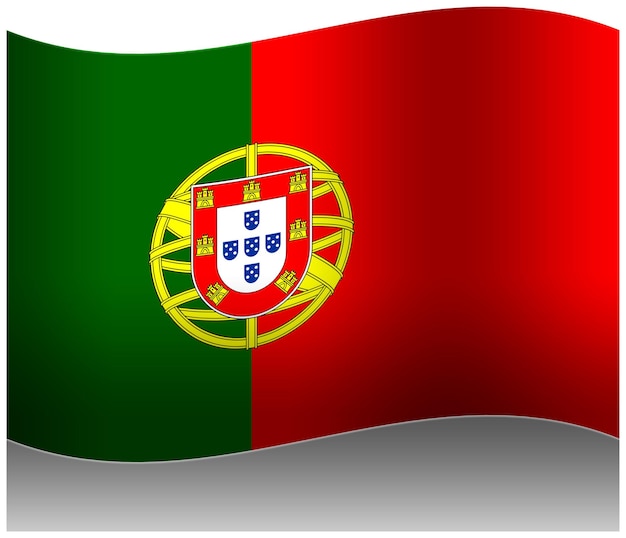 PSD portugal wave flag 3d