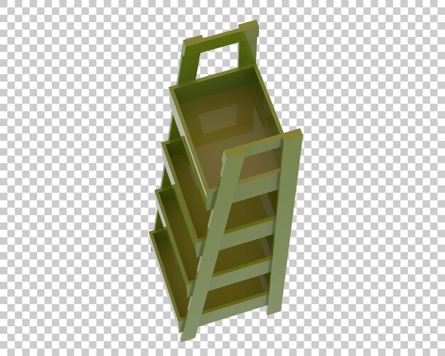 POS display on transparent background 3d rendering illustration