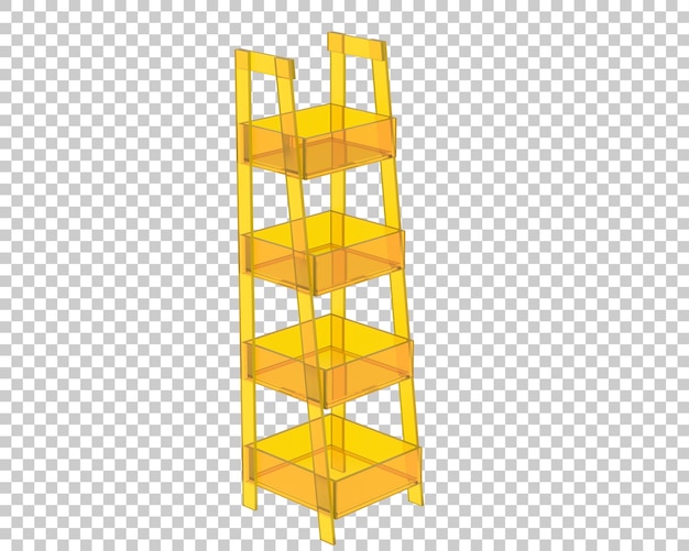POS display on transparent background 3d rendering illustration