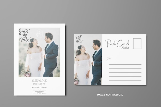 Post card or invitation and greeting card mockup