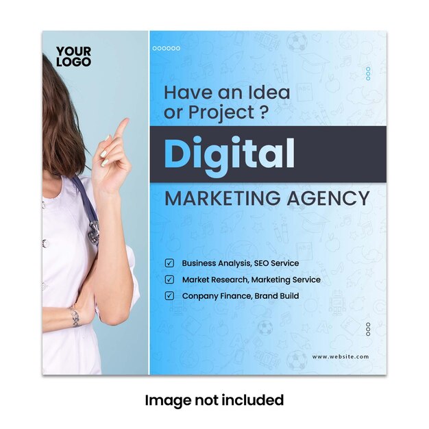 PSD post for digital marketing instagram