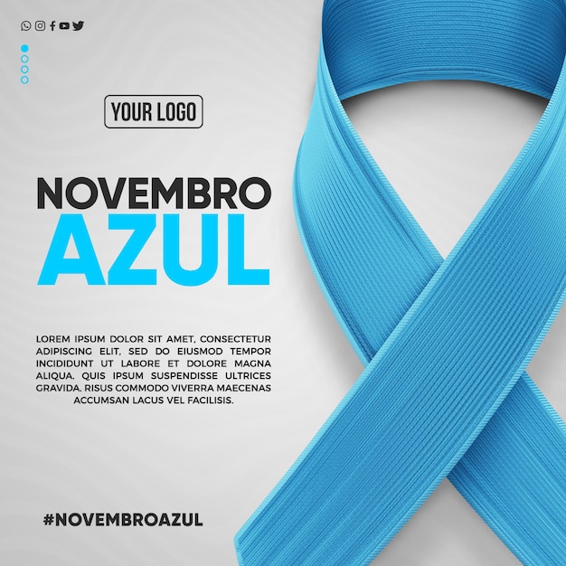 PSD post feed listopadowy niebieski na raka prostaty w brazylii do składu