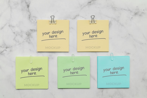 PSD post it note mockup design