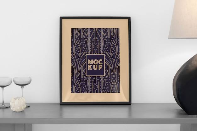 post modern interior design style with frames on wall