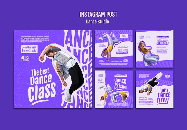 PSD post na instagramie na zajęciach tanecznych