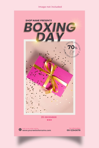 PSD post na instagramie z okazji boxing day