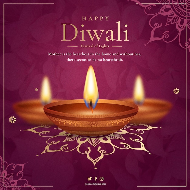 Post na Instagramie z okazji Diwali