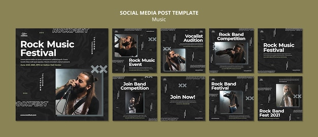 Post op sociale media voor rockmuziekfestival