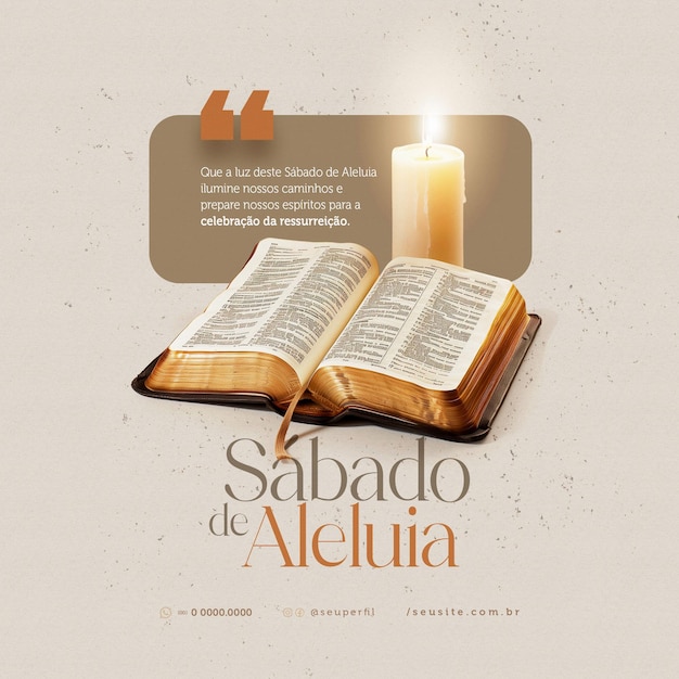 пост sabado de aleluia или hallelujah суббота социальные сети psd редактируемые шаблоны