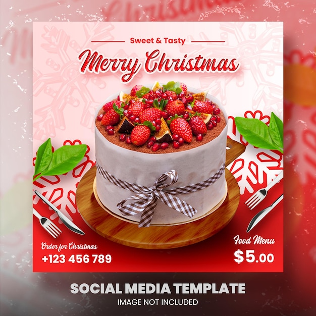 PSD post social media christmas special promo