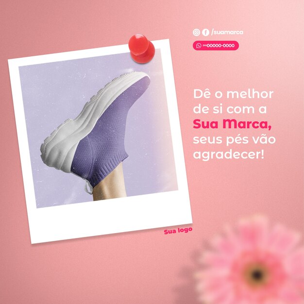 PSD post per il negozio di scarpe dei social media