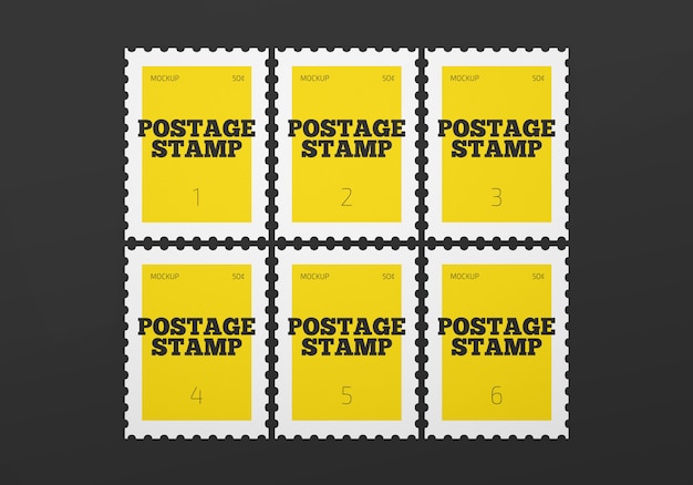 Post stamp mockup