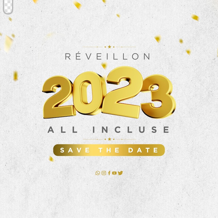 PSD post template social media new year's eve in brazil