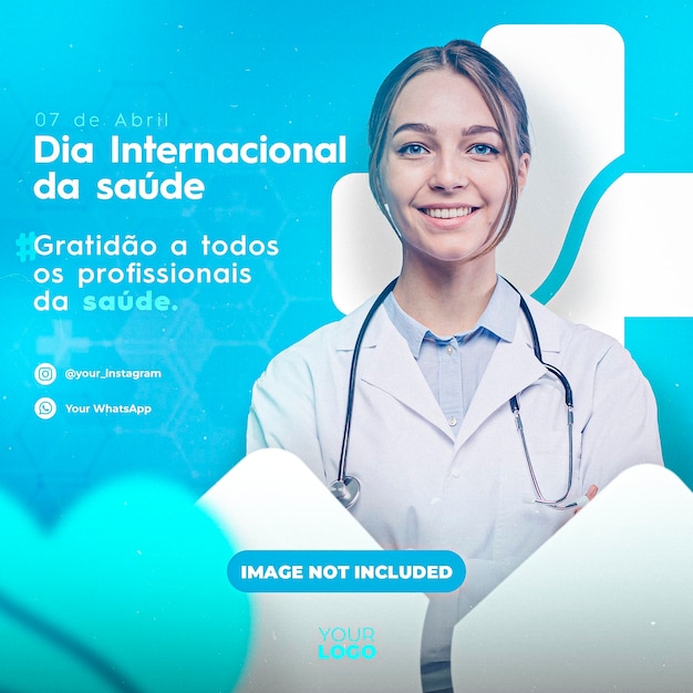 Post voor de internationale dag van de gezondheid