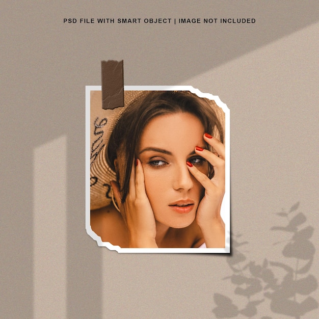 Post w mediach społecznościowych Ramka na papier fotograficzny Makieta moodboard Premium Psd
