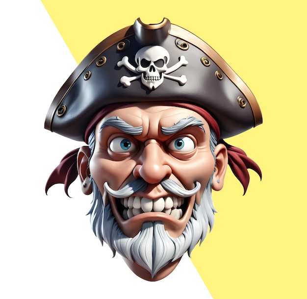 PSD postać pirata 3d