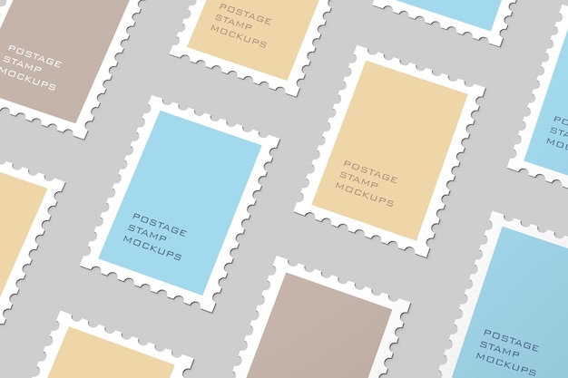 PSD postage stamp mockup