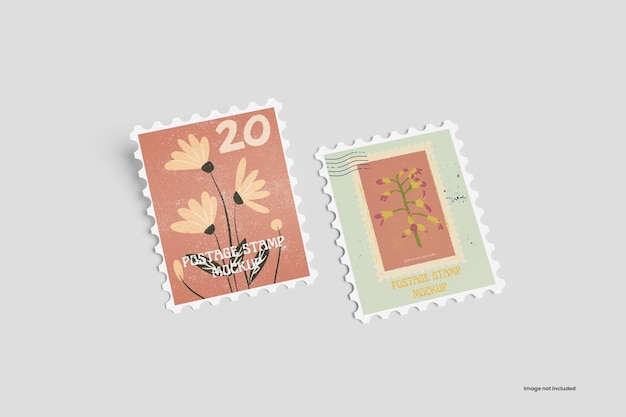 PSD postage stamp mockup