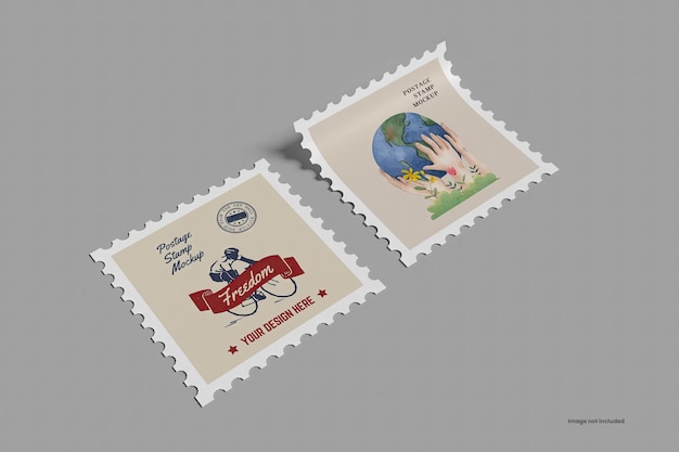 PSD postage stamp mockup