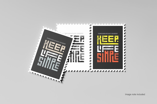 PSD postage stamp mockup