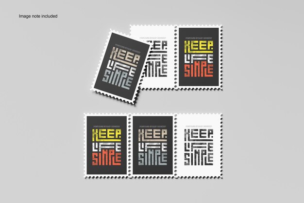 PSD postage stamp mockup