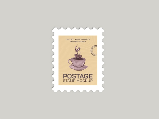 PSD postage stamp mockup